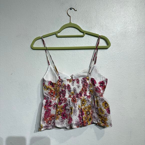 Wayf Maeve Floral Print Eyelet Camisole Sz S NWT - Picture 10 of 12